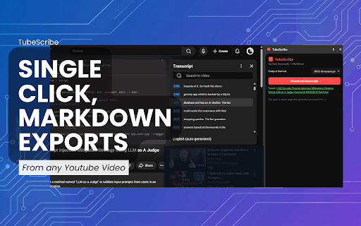 TubeScribe screenshot