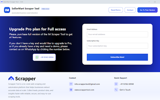 SellerMart Scraper Tool – Scrape Seller Leads screenshot
