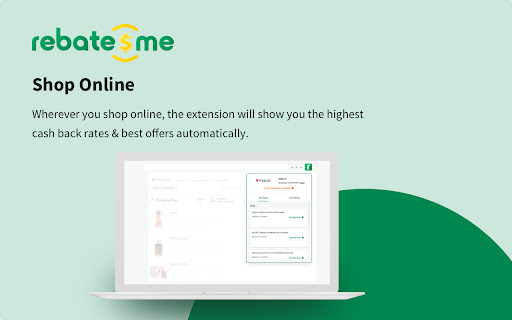 The RebatesMe Cash Back Button screenshot