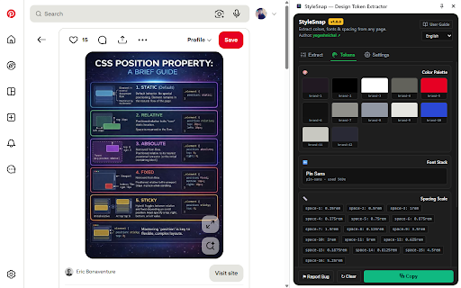 TokenSnap — Design Token Extractor screenshot