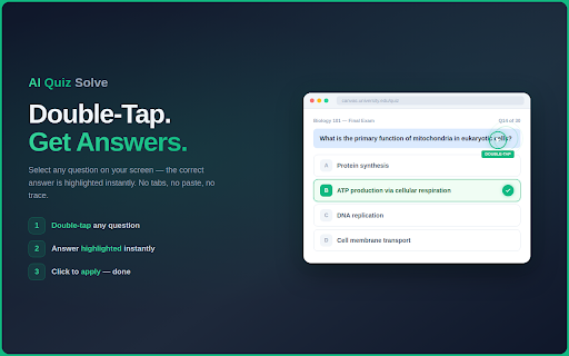 AI Quiz Solve: Homework Helper & Quiz Solver for Canvas, Moodle and More screenshot