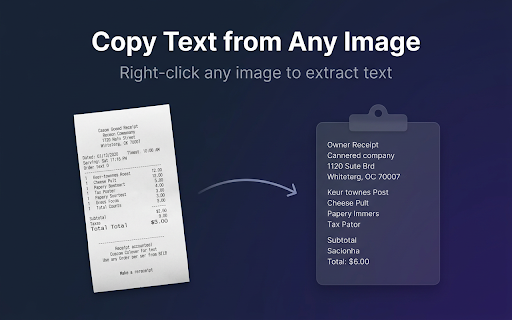 Copy Text from Image — OCR screenshot