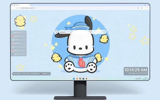 Pochacco Blue Live Wallpaper screenshot