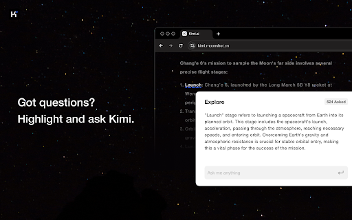 Kimi 浏览器助手 screenshot