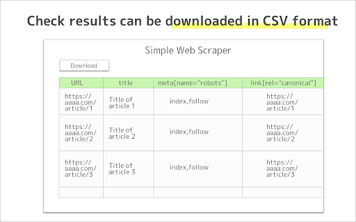 Simple Web Scraper (Free) screenshot