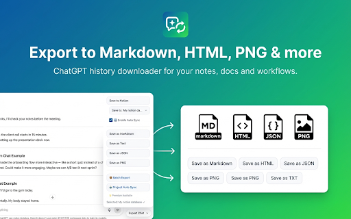 GPT2Notes – Export & Backup ChatGPT to Notion (Batch & Auto Sync) screenshot