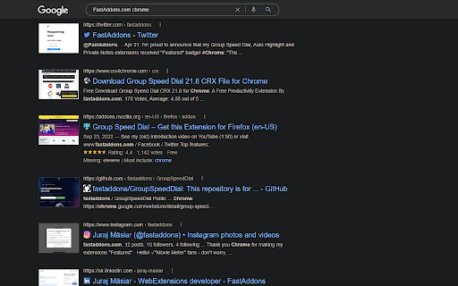 Search Result Previews screenshot