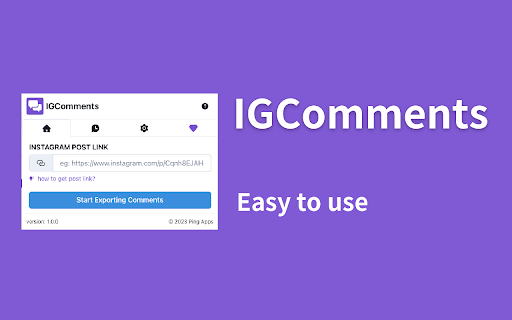 Comment Exporter - Export Ins Comments screenshot