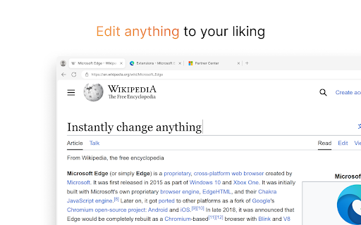 Web Edit screenshot