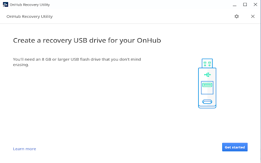 OnHub Recovery Utility screenshot
