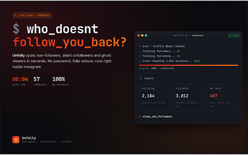 Instagram Unfollowers Tracker — Unfolly screenshot