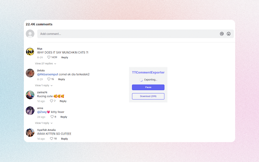 TTCommentExporter - Export TikTok Comments screenshot