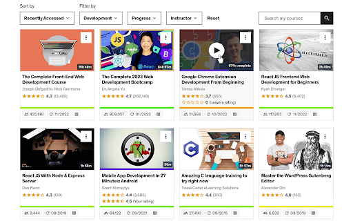 Udemy - Improved Course Library screenshot
