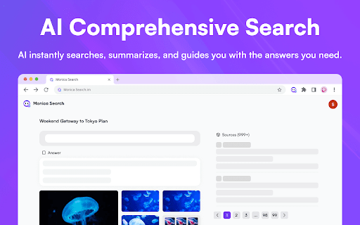 Monica Search - New Tab for AI Search screenshot