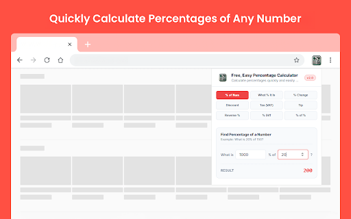 Free, Easy Percentage Calculator screenshot