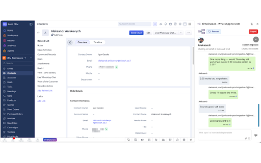 TimelinesAI - WhatsApp to CRM screenshot