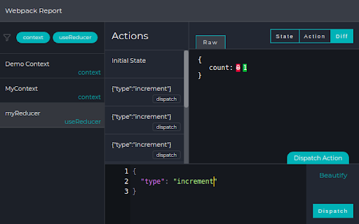 React Context DevTool screenshot