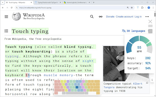Practice typing with TipType screenshot