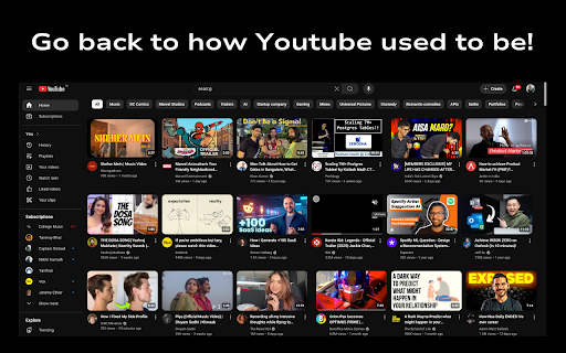 Remove YouTube Shorts - Bring the old YouTube back screenshot