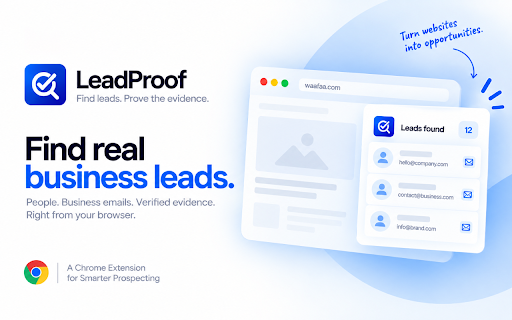 LeadProof — Email Finder & Lead Intelligence screenshot