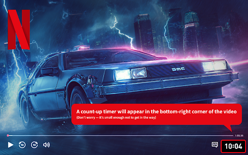 Netflix WatchParty Time Counter screenshot