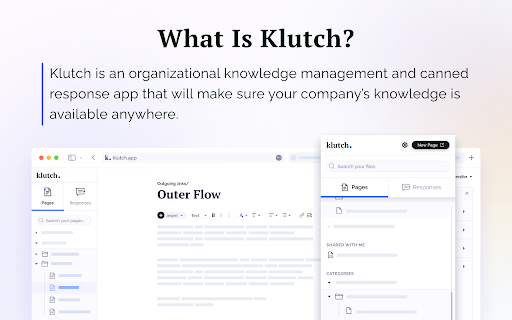 Canned Responses & Company Wiki - Klutch screenshot