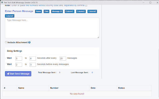 Global Tech Mass Message Sender screenshot