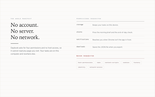 Daybook screenshot