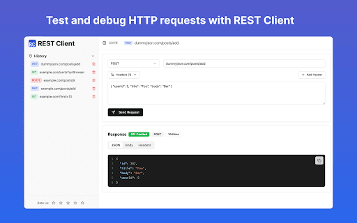 REST Client screenshot