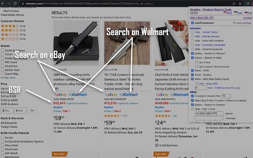 GRABLEY - Product Search Tools screenshot