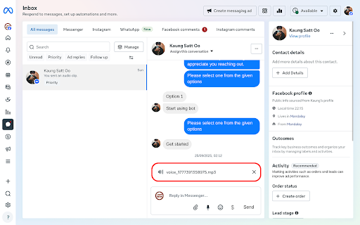 Business Suite Voice Note screenshot
