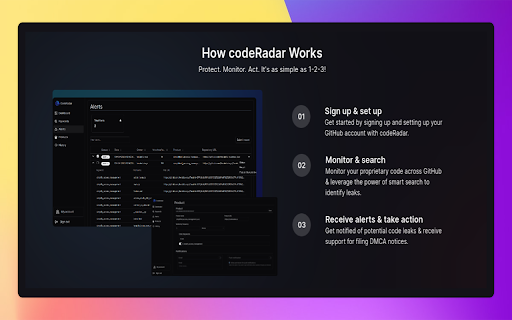 CodeRadar - Github DMCA Helper screenshot