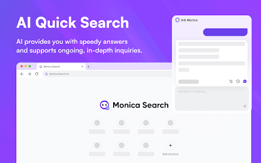 Monica Search - New Tab for AI Search screenshot