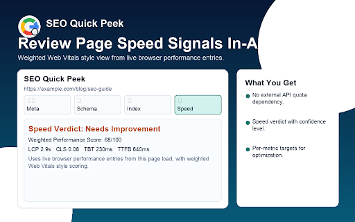 SEO Quick Peek screenshot