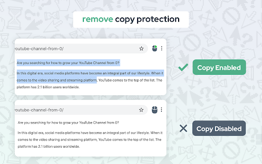 Allow Copy - Select & Enable Right Click screenshot