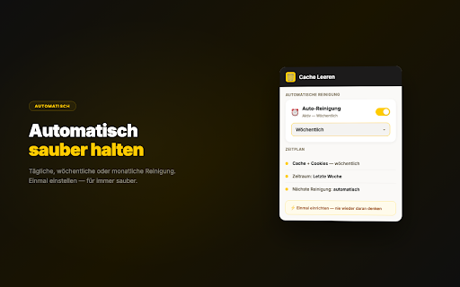 Cache Leeren — Cookies & Browserdaten löschen, Verlauf bereinigen screenshot