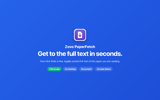 Zovo PaperFetch - Academic PDF Finder screenshot
