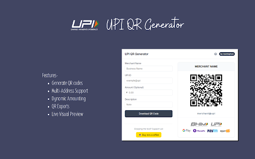 UPI QR Code Generator screenshot