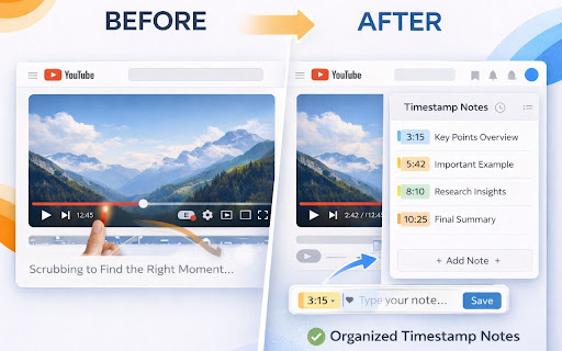 YouTube Timestamp Notes screenshot