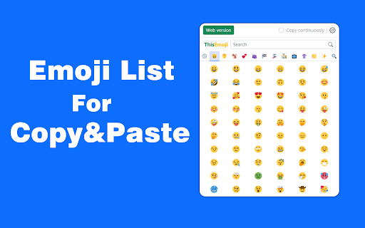Emoticon symbols copy and paste - ThisEmoji screenshot