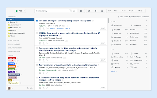 Paperpile Extension screenshot