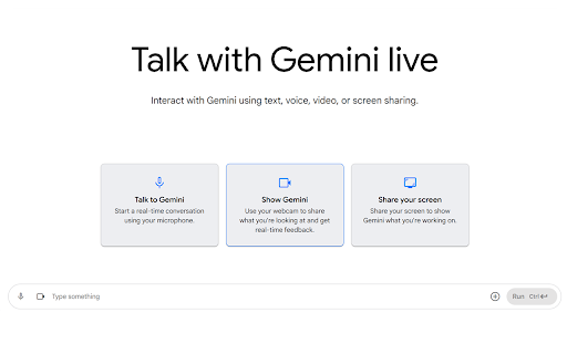 Talk with Gemini live screenshot