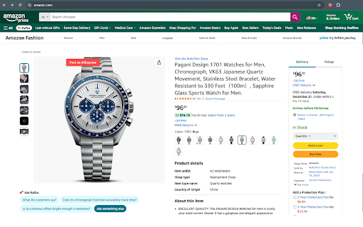 AliPeek - AliExpress Search by Image screenshot