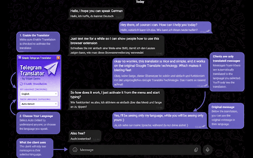 Simple Telegram Translator - by Stilian G screenshot
