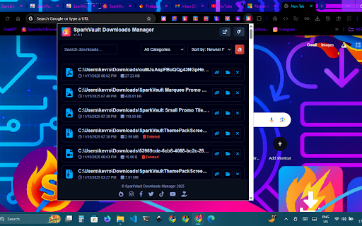 SparkVault Downloads Manager screenshot