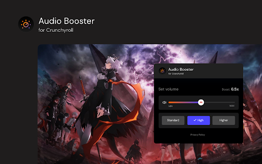Audio Booster for Crunchyroll screenshot