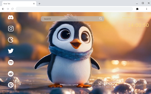 Baby Penguin - A Cute Companion for Your Browser! screenshot