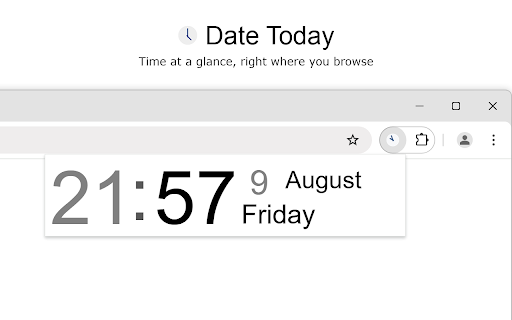 Date Today for Google Chrome screenshot