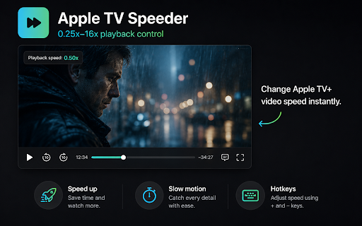 Apple TV Speeder: adjust playback speed [QVI] screenshot