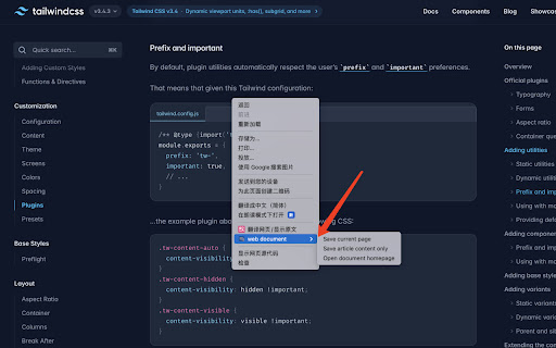 web document screenshot